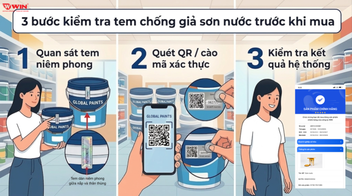 WIN - Địa chỉ bán tem chống giả nước sơn uy tín tịa TPHCM