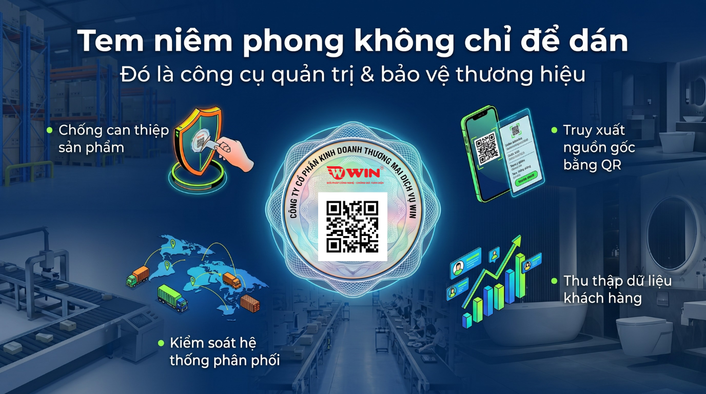 WIN - Địa chỉ cung cấp tem niêm phong thiết bị vệ sinh uy tín giá tốt, chất lượng tại TPHCM
