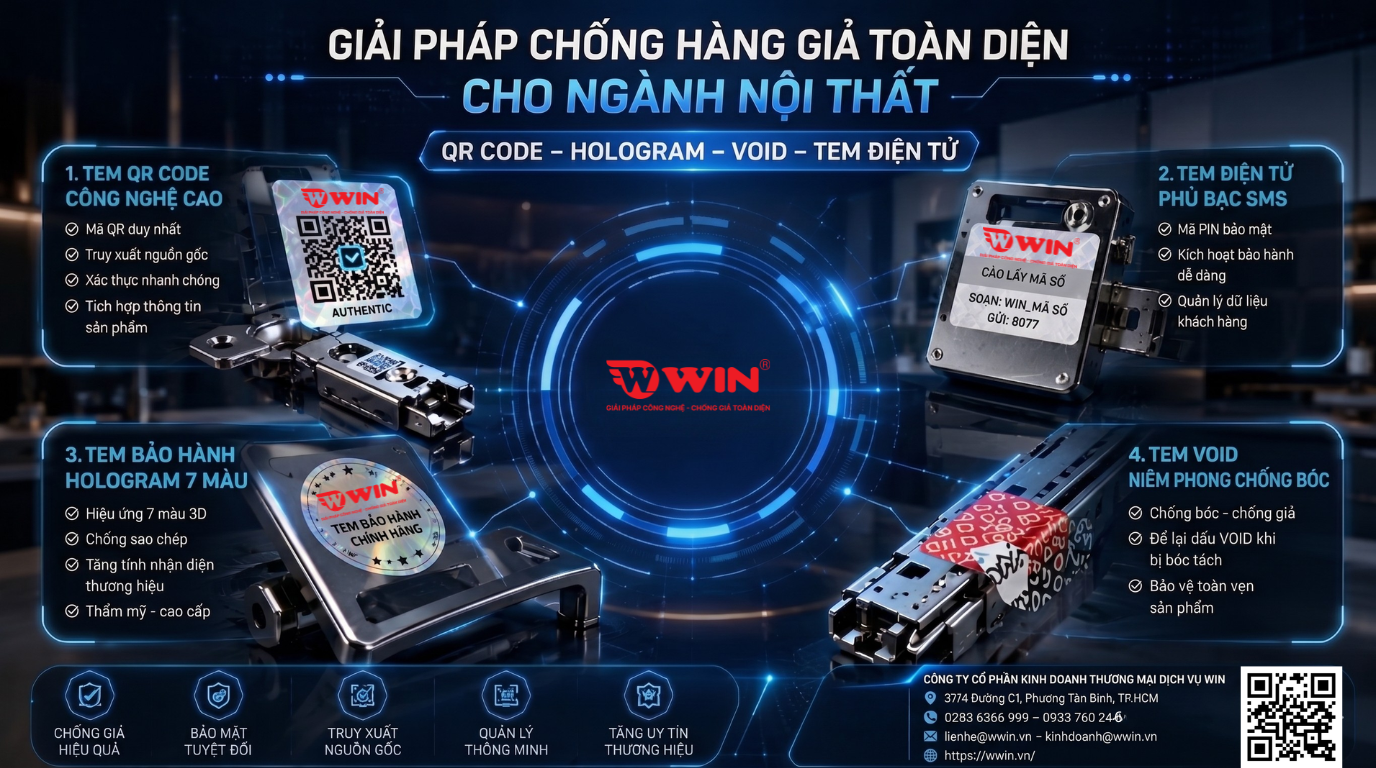 WIN - Địa chỉ cung cấp tem chống giả chất lượng hàng đầu tại HCM