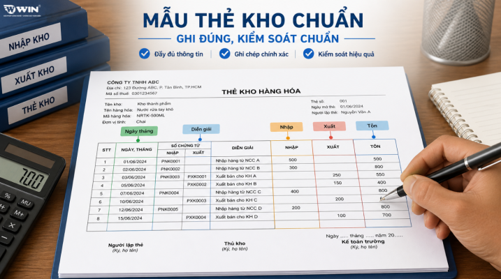 Mẫu thẻ kho hàng hóa chuẩn phổ biến hiện nay