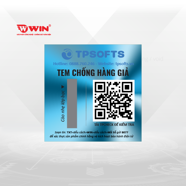 Tem Chống Giả Hologram Kết Hợp QR Và SMS