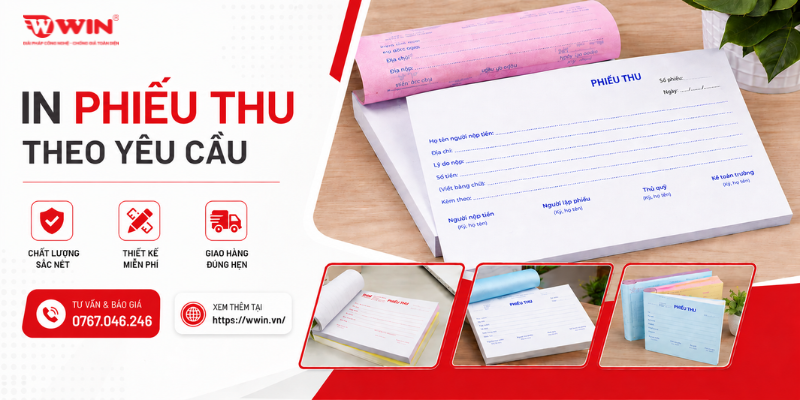 In phiếu thu theo yêu cầu