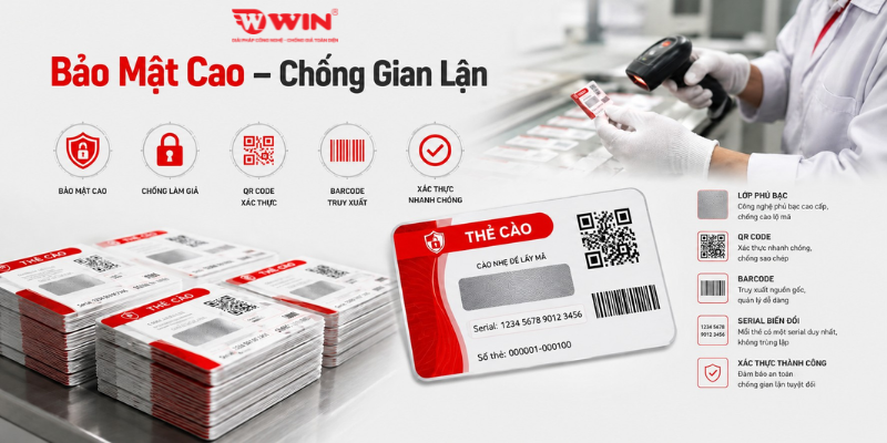Quy Cách In Thẻ Cào Trúng Thưởng Phổ Biến