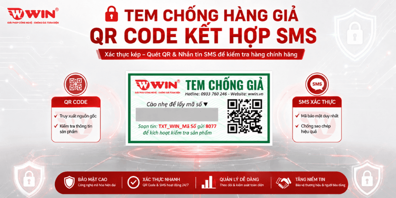 Cấu Tạo Của Tem Chống Hàng Giả QR Code Kết Hợp SMS