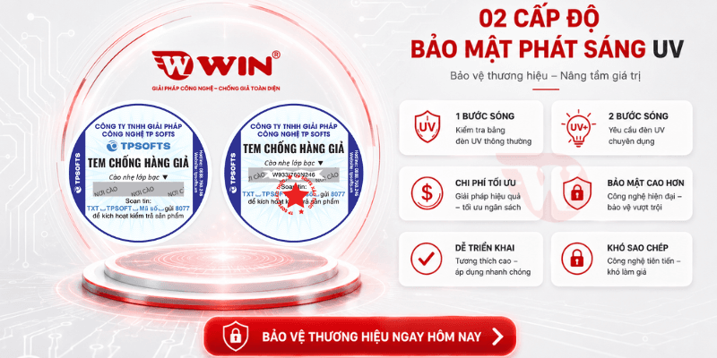 Các Loại Tem Chống Giả Công Nghệ Phát Sáng Phổ Biến