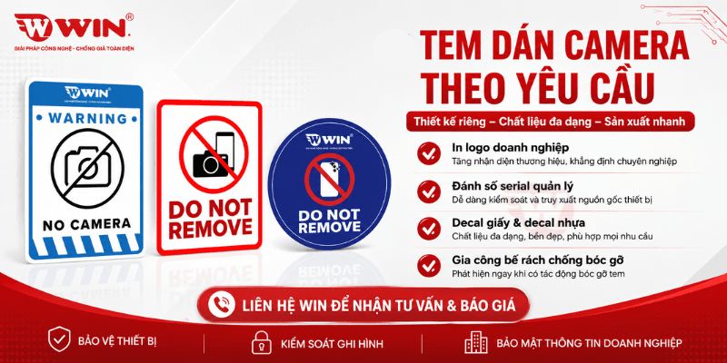 Tem Dán Camera In Theo Yêu Cầu