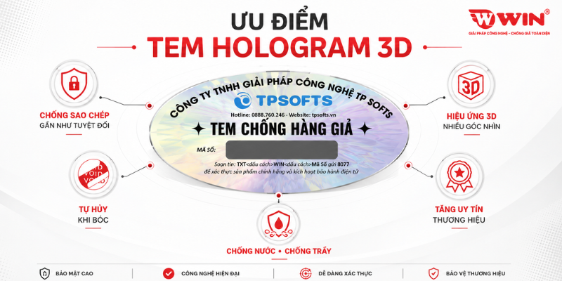 Ưu Điểm Nổi Bật Của Tem Chống Hàng Giả Hologram 3D