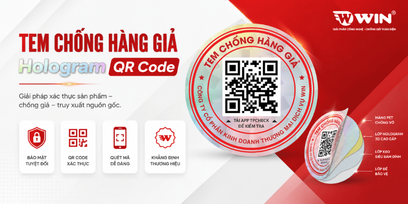 Tem Chống Hàng Giả Hologram QR Code