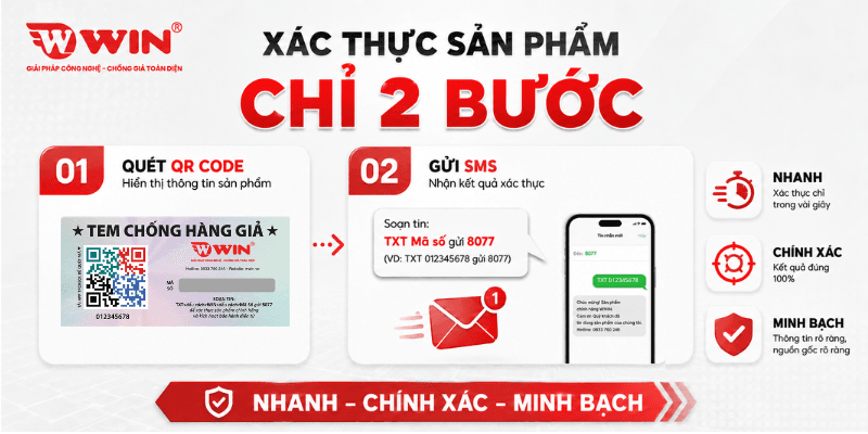 Cách xác thực Tem Hologram QR Code kết hợp SMS