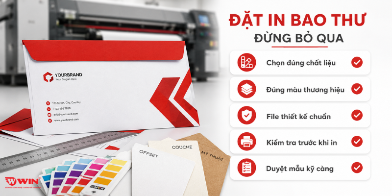 Kinh nghiệm đặt in bao thư