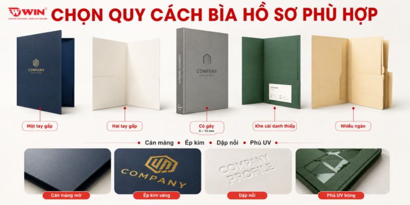 Chọn quy cách in bìa hồ sơ phù hợp