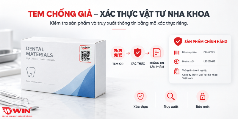 Tem chống giả có vai trò gì với vật tư nha khoa?