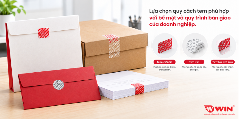 Các loại tem niêm phong hồ sơ, tài liệu phổ biến