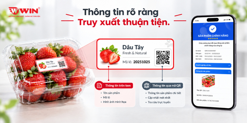 Tem truy xuất nguồn gốc trái cây cần có thông tin gì?