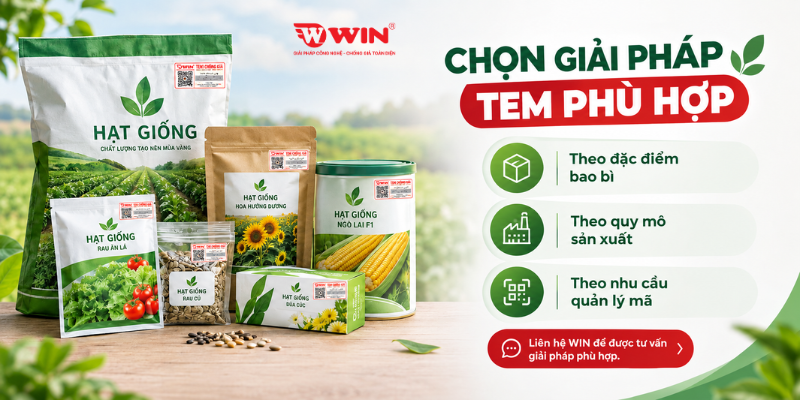 WIN tư vấn giải pháp tem chống giả hạt giống theo nhu cầu thực tế